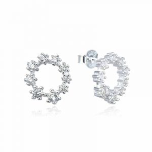 Aros topo pegado con circones redondo