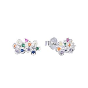 Aros flor con circones